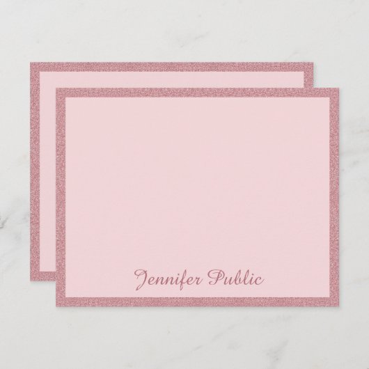 Creative Roos Gold Glitter Handgeschreven Sjabloon (Voorkant / Achterkant)