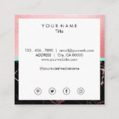 Creative Roos Gold Marble Square Visitekaartje (Achterkant)