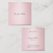 Creative Roos Gold Moderne handgeschreven Sjabloon Vierkante Visitekaartje (Voorkant / Achterkant)