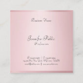 Creative Roos Gold Moderne handgeschreven Sjabloon Vierkante Visitekaartje (Achterkant)