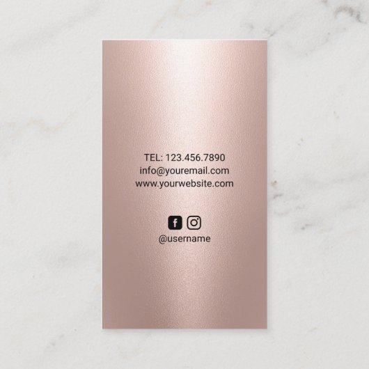 Creative Roos Gold Splash Camera Fotografie Visitekaartje (Achterkant)