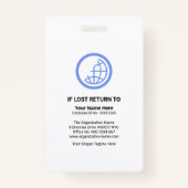 Creative roze column Personeel Verpleegkundige Fot Badge (Achterkant)