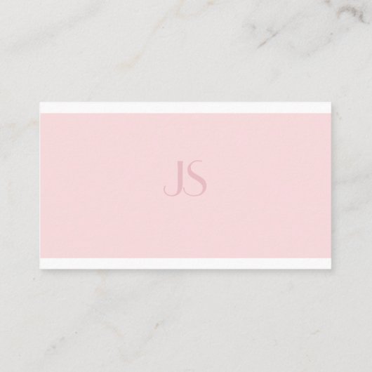 Creative roze monogram stijlvol design Professiona Visitekaartje (Achterkant)