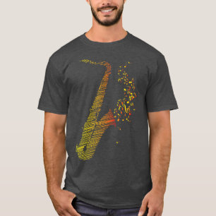 Creative Saxophone Art Oranje Mix T-shirt