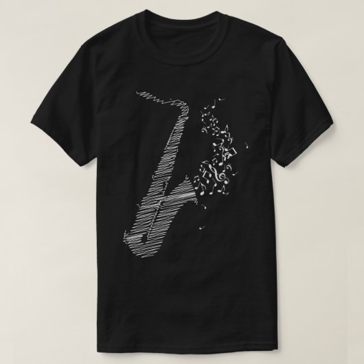 Creative Saxophone Art White T-shirt (Design voorkant)