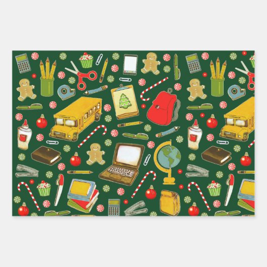 Creative School Teacher Vakantiegift Inpakpapier Vel (Voorkant)