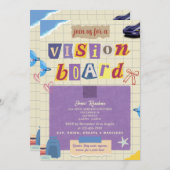 Creative Scrapbook Vision Board Girls Night Party Kaart (Voorkant / Achterkant)
