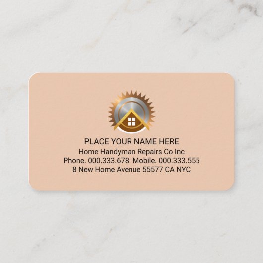 Creative Screwed HANDYMAN Tools  Visitekaartje (Achterkant)