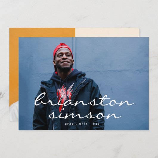 Creative Script Designer Afstudeerder Afstuderen t Aankondiging (Voorkant / Achterkant)