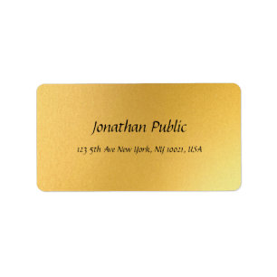 Creative Script Gold Sjabloon Modern adres Etiket