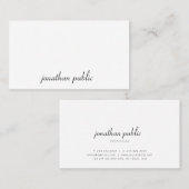 Creative Script Text Simple Modern Professional Visitekaartje (Voorkant / Achterkant)