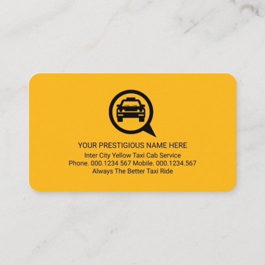 Creative Search Your Taxi Service Visitekaartje (Achterkant)