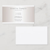 Creative Silver-look minimalist Plain Trendy Salon Visitekaartje (Voorkant / Achterkant)