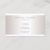 Creative Silver-look minimalist Plain Trendy Salon Visitekaartje (Voorkant)