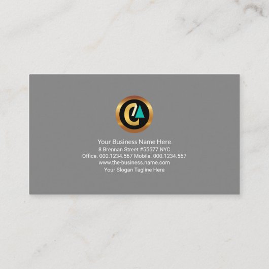 Creative Silver Re Lines Column Engineering Visitekaartje (Achterkant)