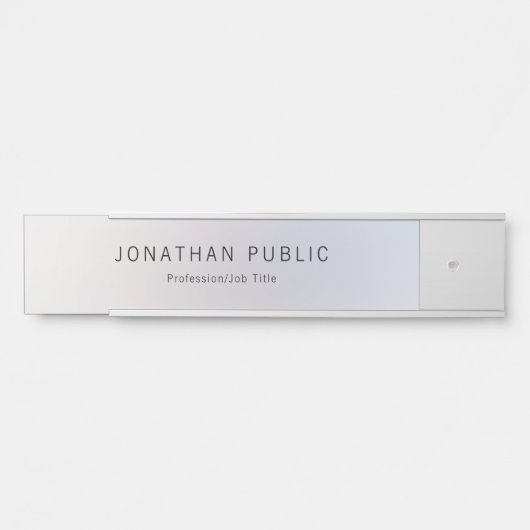 Creative Silver Sjabloon Moderne Professional Deurbordje (Voorkant)
