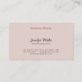 Creative Simple Design Elegant Colors Modern Visitekaartje (Achterkant)