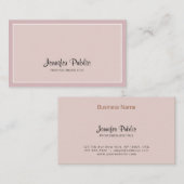 Creative Simple Design Elegant Colors Modern Visitekaartje (Voorkant / Achterkant)