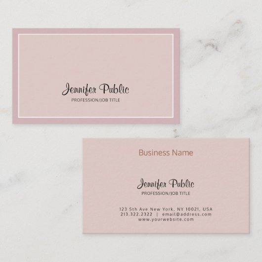 Creative Simple Design Elegant Colors Modern Visitekaartje (Voorkant / Achterkant)