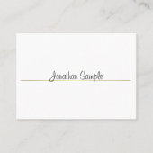 Creative Simple Design Gold Plain Luxury Trendy Visitekaartje (Voorkant)