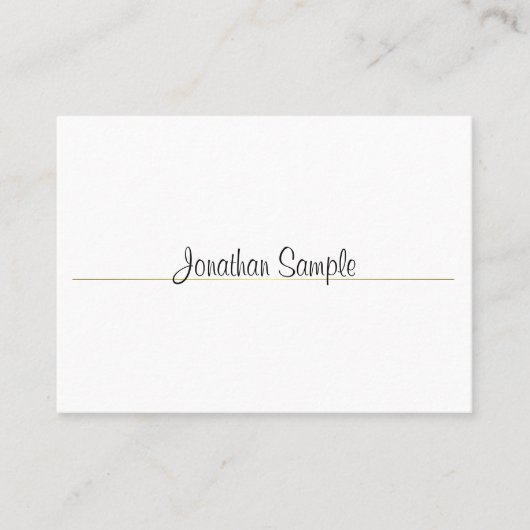 Creative Simple Design Gold Plain Luxury Trendy Visitekaartje (Voorkant)