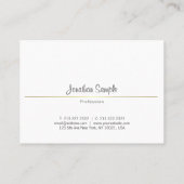 Creative Simple Design Gold Plain Luxury Trendy Visitekaartje (Achterkant)