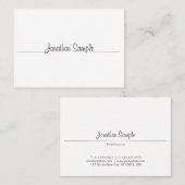 Creative Simple Design Gold Plain Luxury Trendy Visitekaartje (Voorkant / Achterkant)