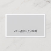 Creative Simple Design Grey White Minimalistisch T Visitekaartje (Voorkant)
