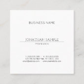 Creative Simple Design Modern Platform Professiona Vierkante Visitekaartje (Achterkant)