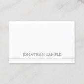 Creative Simple Design Modern Trendy Luxury Plain Visitekaartje (Voorkant)