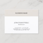 Creative Simple Design Professional Chic Plain Visitekaartje (Voorkant)
