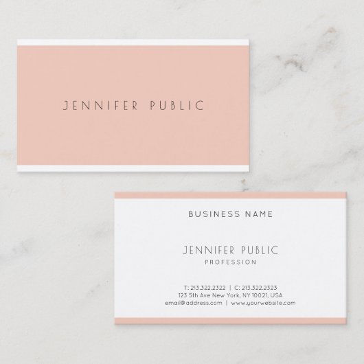 Creative Simple Design Professional Modern Luxe Visitekaartje (Voorkant / Achterkant)