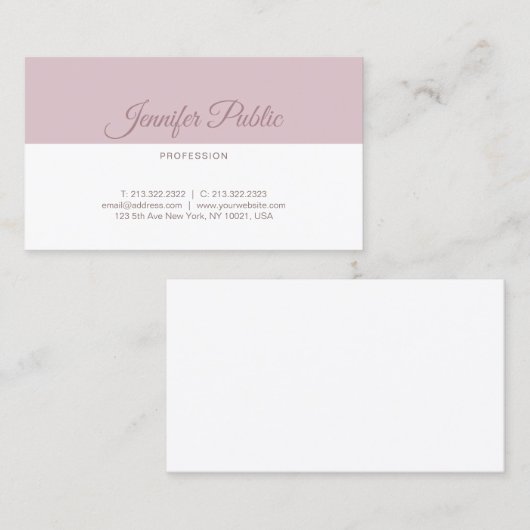 Creative Simple Design Professional-standaard mode Visitekaartje (Voorkant / Achterkant)