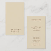 Creative Simple Modern Elegant Beige Cool-Sjabloon Visitekaartje (Voorkant / Achterkant)