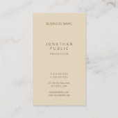 Creative Simple Modern Elegant Beige Cool-Sjabloon Visitekaartje (Achterkant)