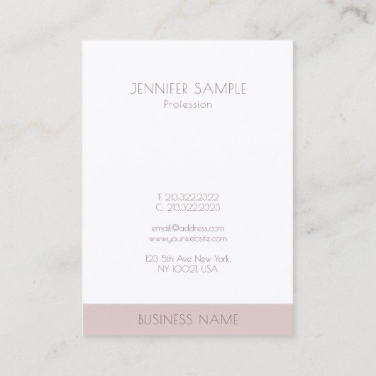 Creative Simple Modern Minimalist Luxury Sjabloon Visitekaartje (Achterkant)