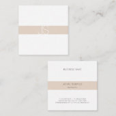 Creative Simple Modern Monogramed Professional Vierkante Visitekaartje (Voorkant / Achterkant)