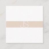 Creative Simple Modern Monogramed Professional Vierkante Visitekaartje (Voorkant)