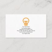 Creative Simple Oranje Electricational Signage Lij Visitekaartje (Achterkant)