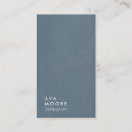 Creative Simple Plain Blue Grey Trendy Consultant Visitekaartje