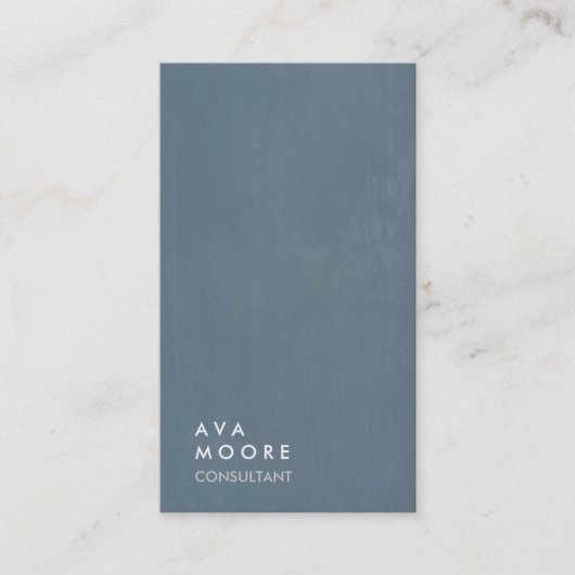 Creative Simple Plain Blue Grey Trendy Consultant Visitekaartje (Voorkant)
