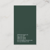 Creative Simple Plain Green Grey Trendy Consultant Visitekaartje (Achterkant)