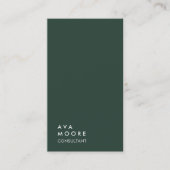 Creative Simple Plain Green Grey Trendy Consultant Visitekaartje (Voorkant)