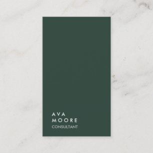 Creative Simple Plain Green Grey Trendy Consultant Visitekaartje