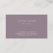 Creative Simple Plain Luxury Professional Visitekaartje (Achterkant)
