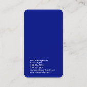 Creative Simple Plain Phthalo Blue Trendy Visitekaartje (Achterkant)