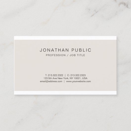 Creative Simple Professional, modern, elegant Visitekaartje (Voorkant)