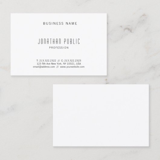 Creative Simple Professional-Sjabloon Visitekaartje (Voorkant / Achterkant)