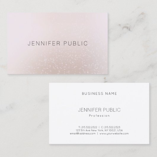Creative Simple Professional Trendy Plain Visitekaartje (Voorkant / Achterkant)