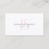 Creative Simple Sjabloon Pink Monogram Modern Chic Visitekaartje (Voorkant)
